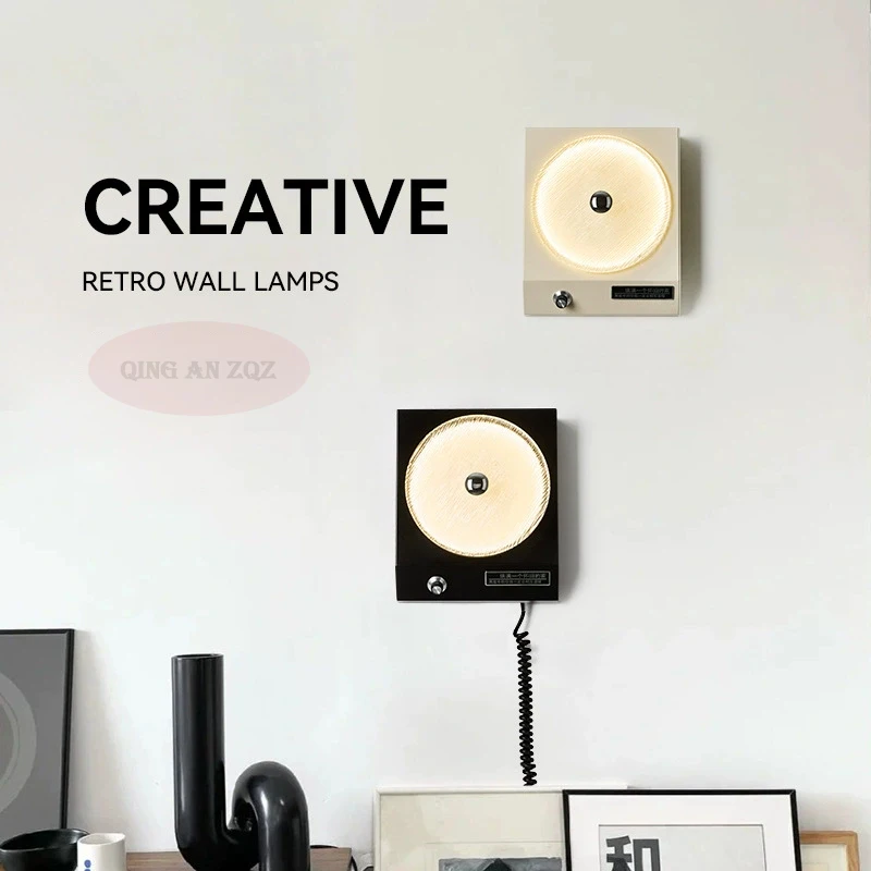 

Настенный светильник в средневековом стиле, светодиодный ретро-светильник в виде проигрывателя виниловых пластинок, настенный светильник в индустриальном стиле для кофейни и гостиной