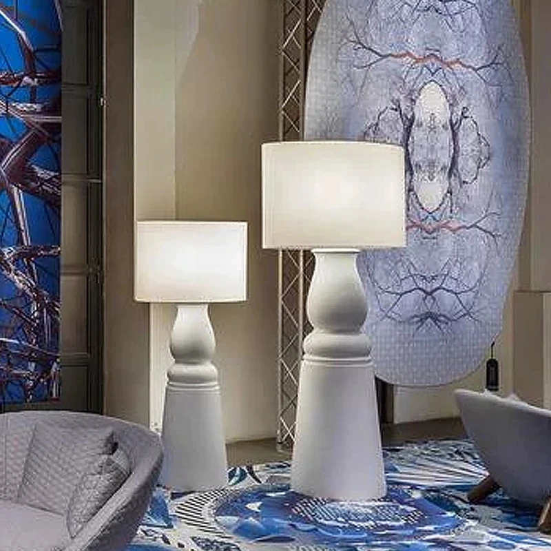 

Danish Designer LED Floor Lamps Lighthouse Modeling Textile Crafts Stand Light Living Room Hotel Restaurant Cafe Decor Desk Lamp