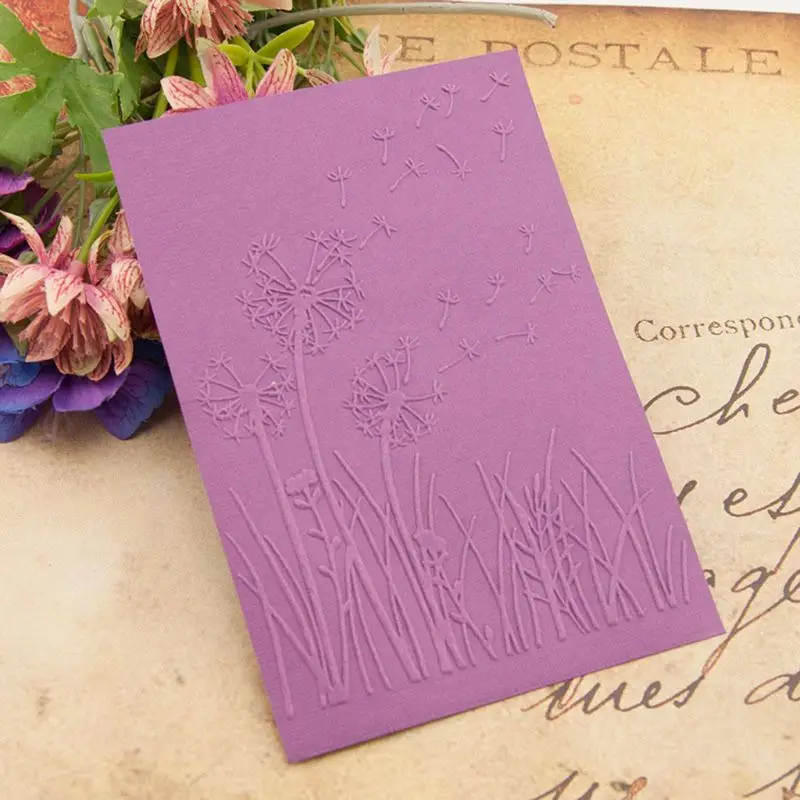 Dandelion Embossing Folder Template for Scrapbooking Photo Album Card Paper Making Stencil Decorating Mould DIY Tool