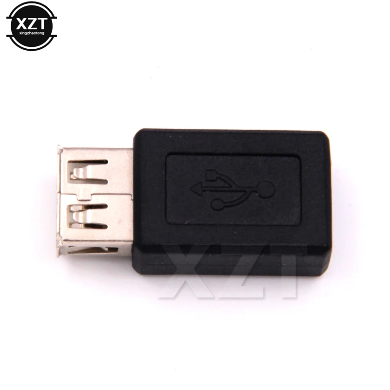 Newest Black USB 2.0 Type A Female to Mini USB 5pin B Female Adapter Plug Converter USB 2.0 USB Connector High Quality