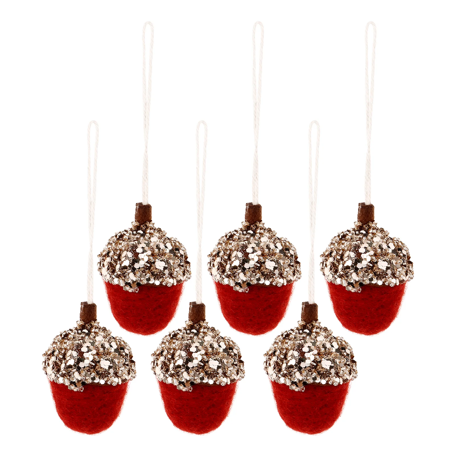 

6 Pcs Acorn Ball Decorations Ornaments Decorate Felt Artificial Decorative Acorns for Crafts