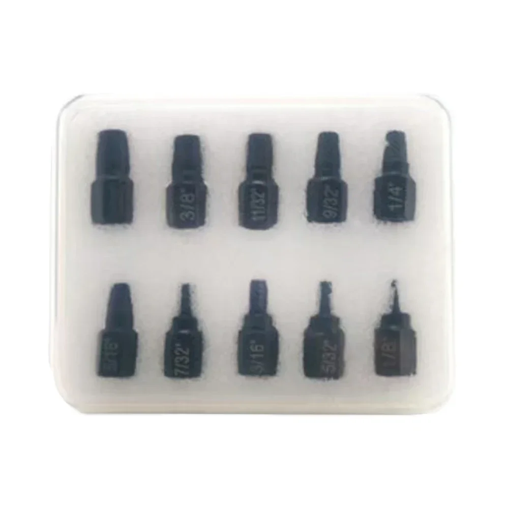

Damaged Fasteners Heavy Duty Extractors 10 Piece Set Heat-Treated Material Left Spiral Groove Design For DIY Projects