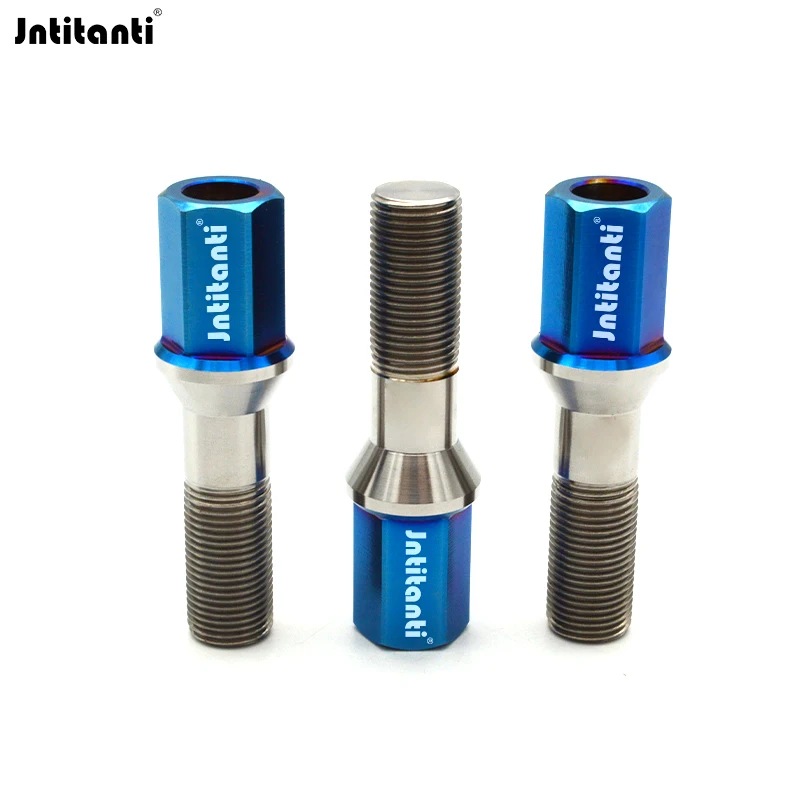 Jntitanti  Factory Gr5 titanium wheel  bolt M14*1.25*40mm Long head for BMW MINI and Toyota