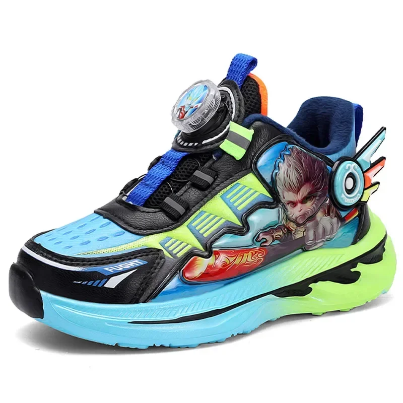 Kids Casual Shoes Children Sneakers for Boys Waterproof Cartoon Toddlers Sports Flats Non-Slip Sole 7-15Y Size 28-38#