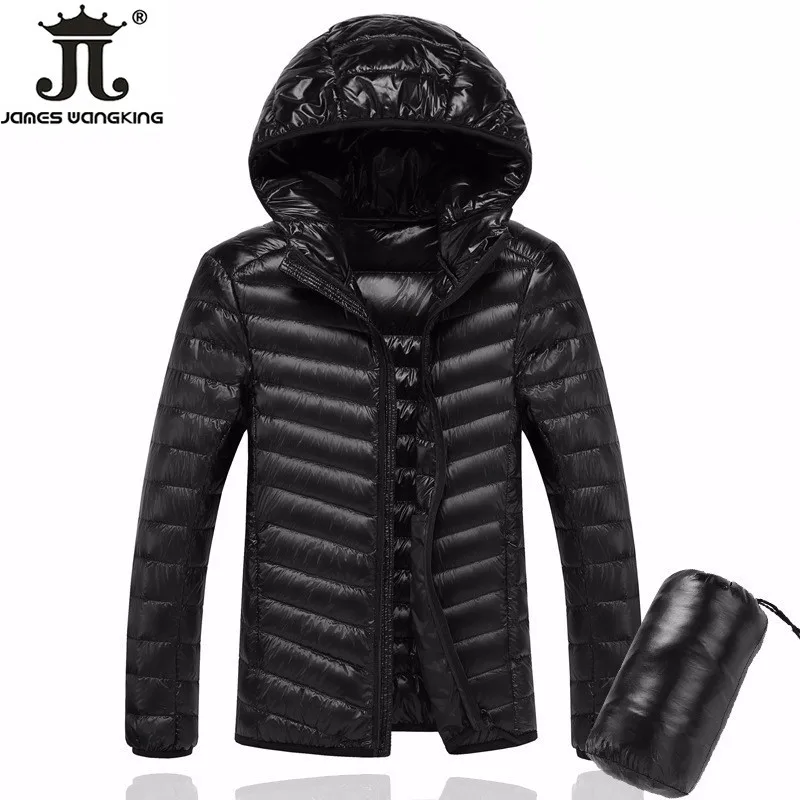 Männlicher Daunen mantel hoher Qualität Komfort lässig Mode atmungsaktiv einfarbig halten warm weiße Ente Herren Daunen jacke plus Größe M-5XL