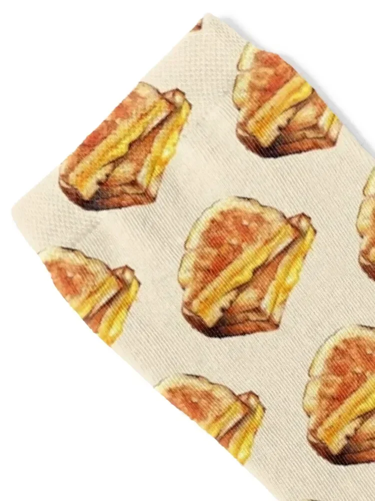 Grilled Cheese Sandwich Socks retro man Designer Man Socks Women's