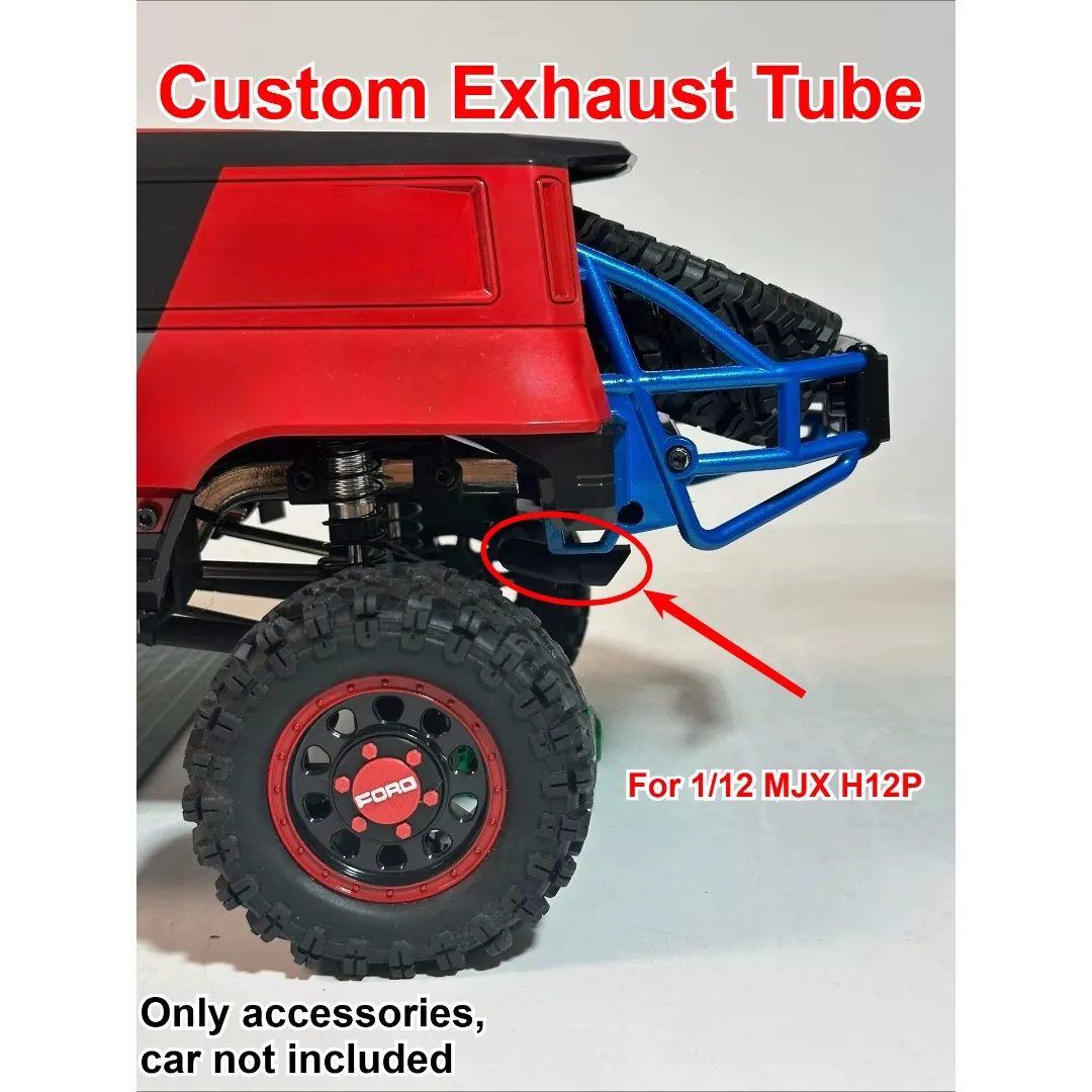 For 1/12 MJX H12P RC Off Road Car Vehicle Simulated Exhaust Tube Custom Model Number Decorative Styling Decor Upgrade Mod Parts