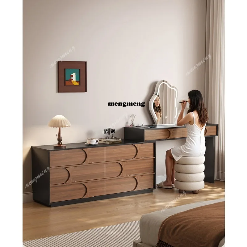

Dresser integrated bedroom bedside cabinet retro storage storage six chest cabinet household locker