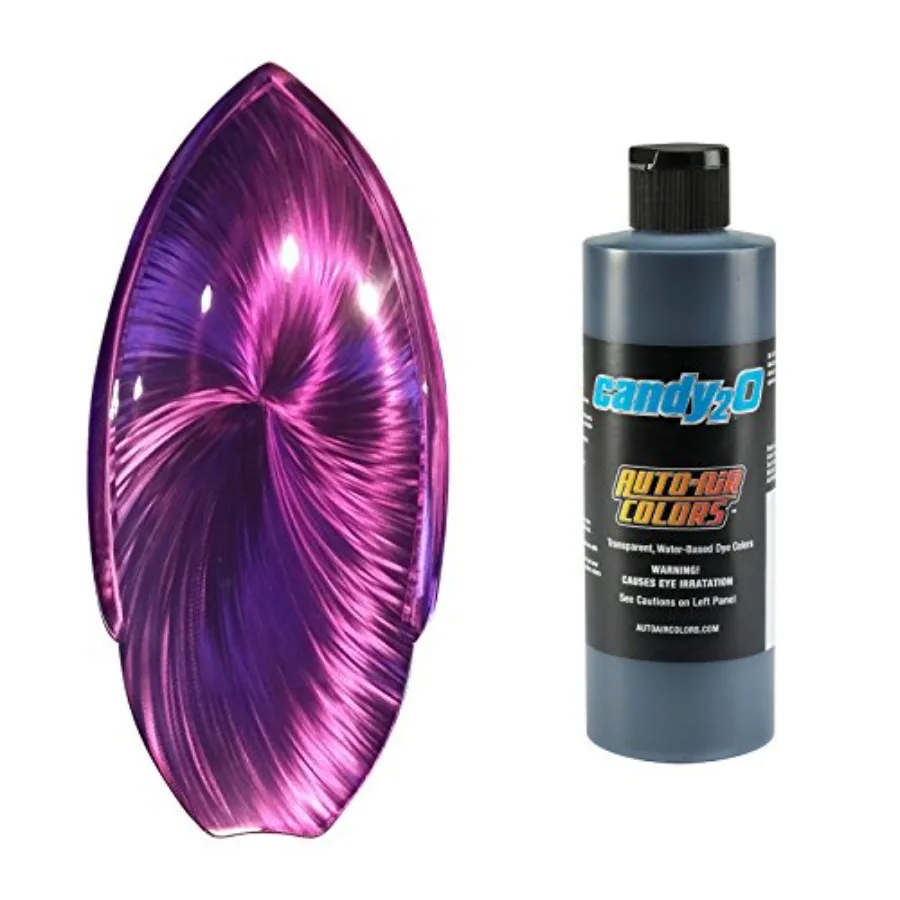

Автомобильная краска Auto-Air Colors Candy2o Deep Purple 4659, 2 унции, на водной основе, для индивидуального использования в автомобильной промышленности, с металлическим эффектом, яркий оттенок