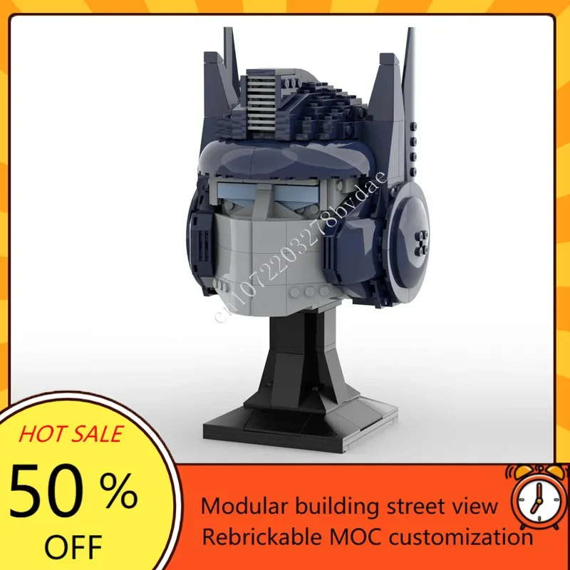 MOC Space Battle Helmet Series Famous Autobots Robots Model Custom Puzzles Technology  DIY Creative Assembly Birthday Kids Gifts