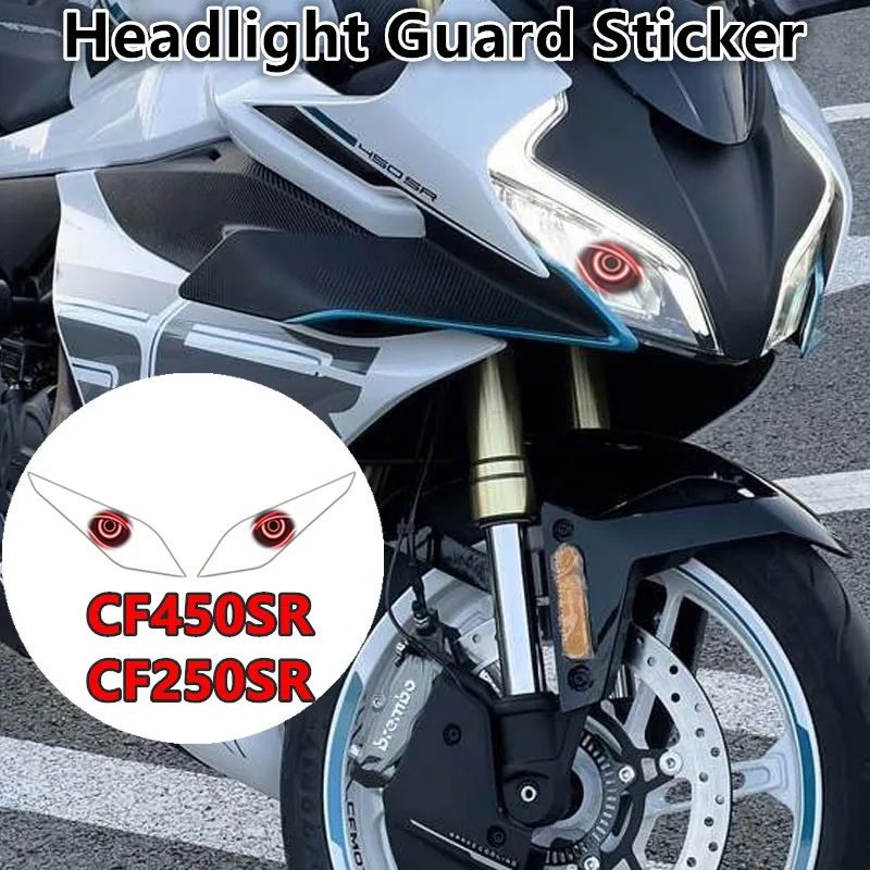 

Motorcycle Headlight Guard Stickers Headlight Protective Decals Waterproof and translucent For CFMOTO CF250SR CF450SR 2025 24