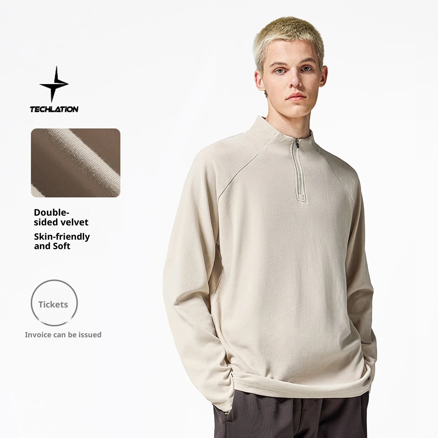 

Men's Clothing | Double-Sided Fleece Half Zipper Outdoor T-Shirt 2025 Winter Sleeve Long Sleeve Pullover Bottom Shirt