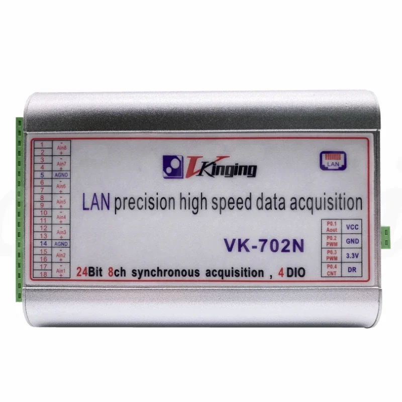 8-channel 24-bit Ethernet Data Acquisition Card LAN Type mV Class 50K Synchronization