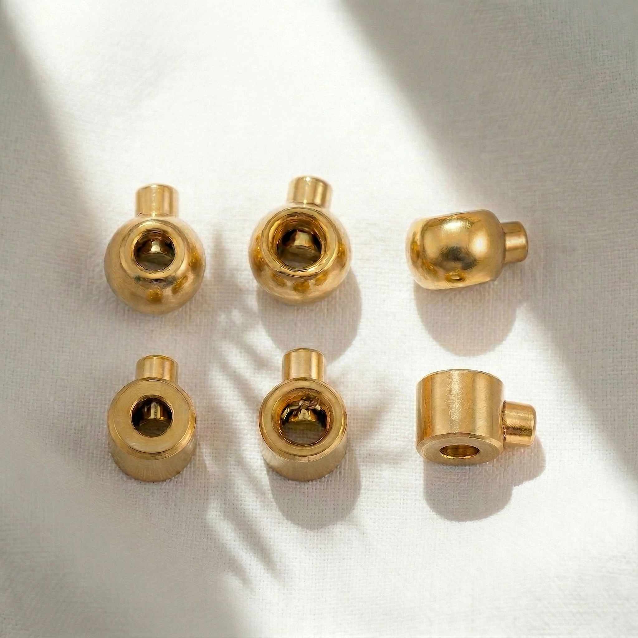 5 Stück vergoldete Edelstahl-Positionierungsverschlüsse, Stopperperlen, Crimp-Endperlen, Draht-Rondelle-Perlen für DIY-Armband-Schmuckherstellung – Detail 6