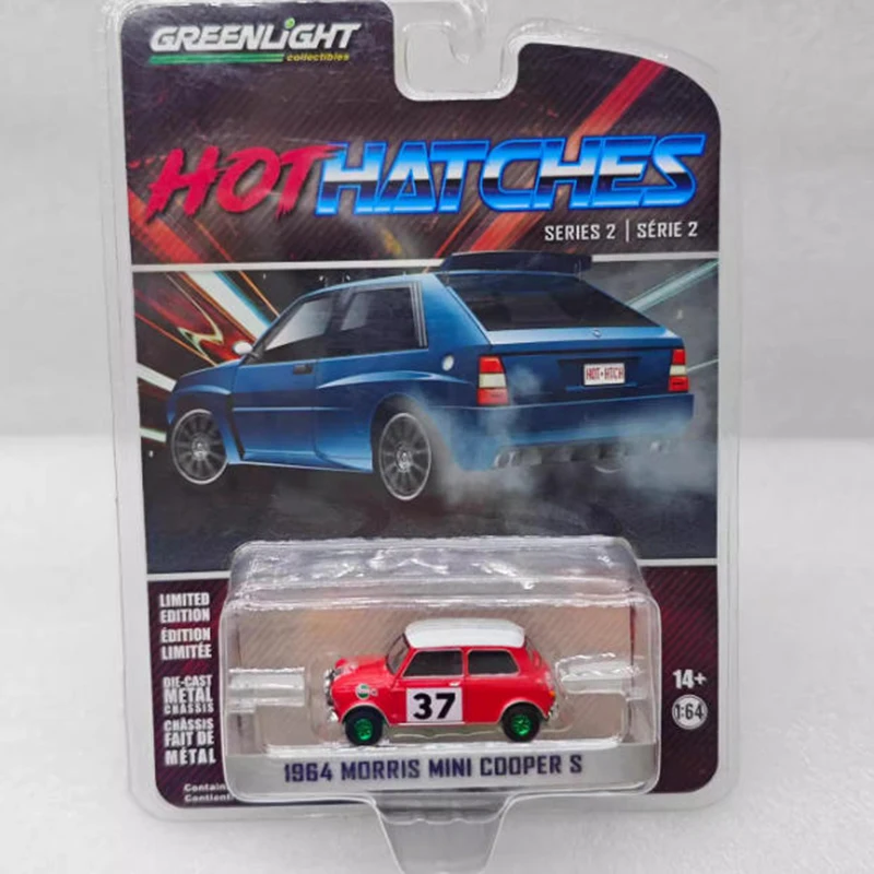 

GreenLight масштаб 1:64 1964, MORRIS MINI COOPER S, зеленая машина, модель автомобиля из сплава, коллекция, украшение для дисплея, игрушка в подарок