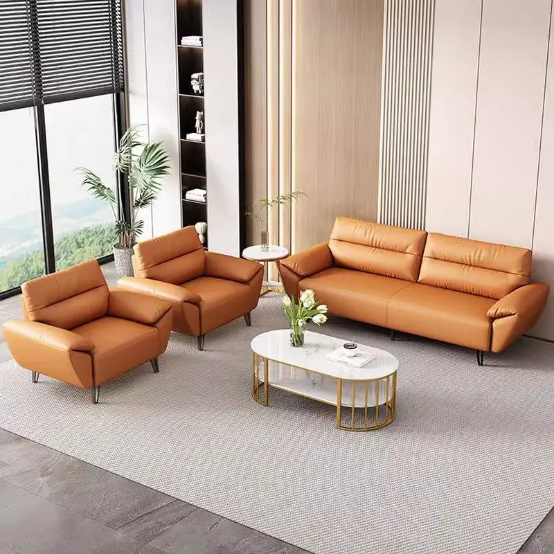 ！@Luxury1+2+3 Seater Couch with High-Density Sponge Cushion&Metal Legs, Minimalist Design for Living Room, Office, Hotel Furnitu