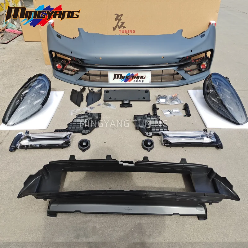 القديمة إلى الجديدة 970 إلى 971 توربو S نمط مصدات السيارة PDLS المصابيح الأمامية بوديكيت لبورشه باناميرا 970.1 970.2 السرية إلى 971 طقم الجسم