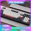 SKN Qinglong 3 모드 기계식 키보드 가스켓 구조 맞춤형 무선 핫 스왑 가능 ttc 불꽃 빨간색 스위치 RGB 6