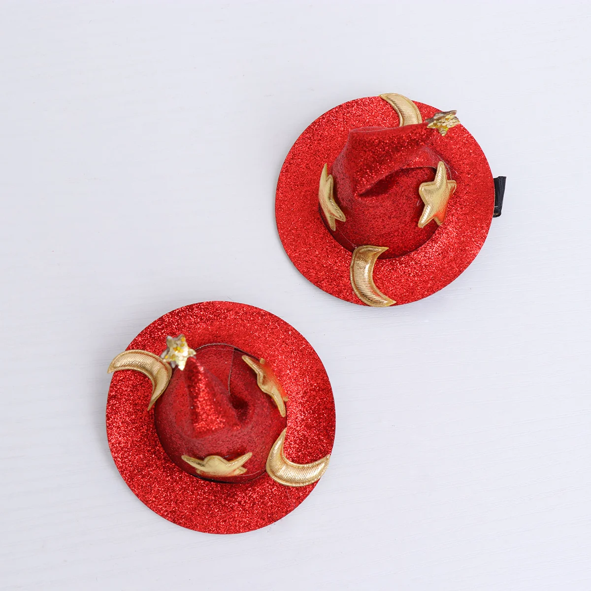 

2 PCS Witch Hat Clips Hair Pin Hairpin Barrettes Small Accessories for Halloween