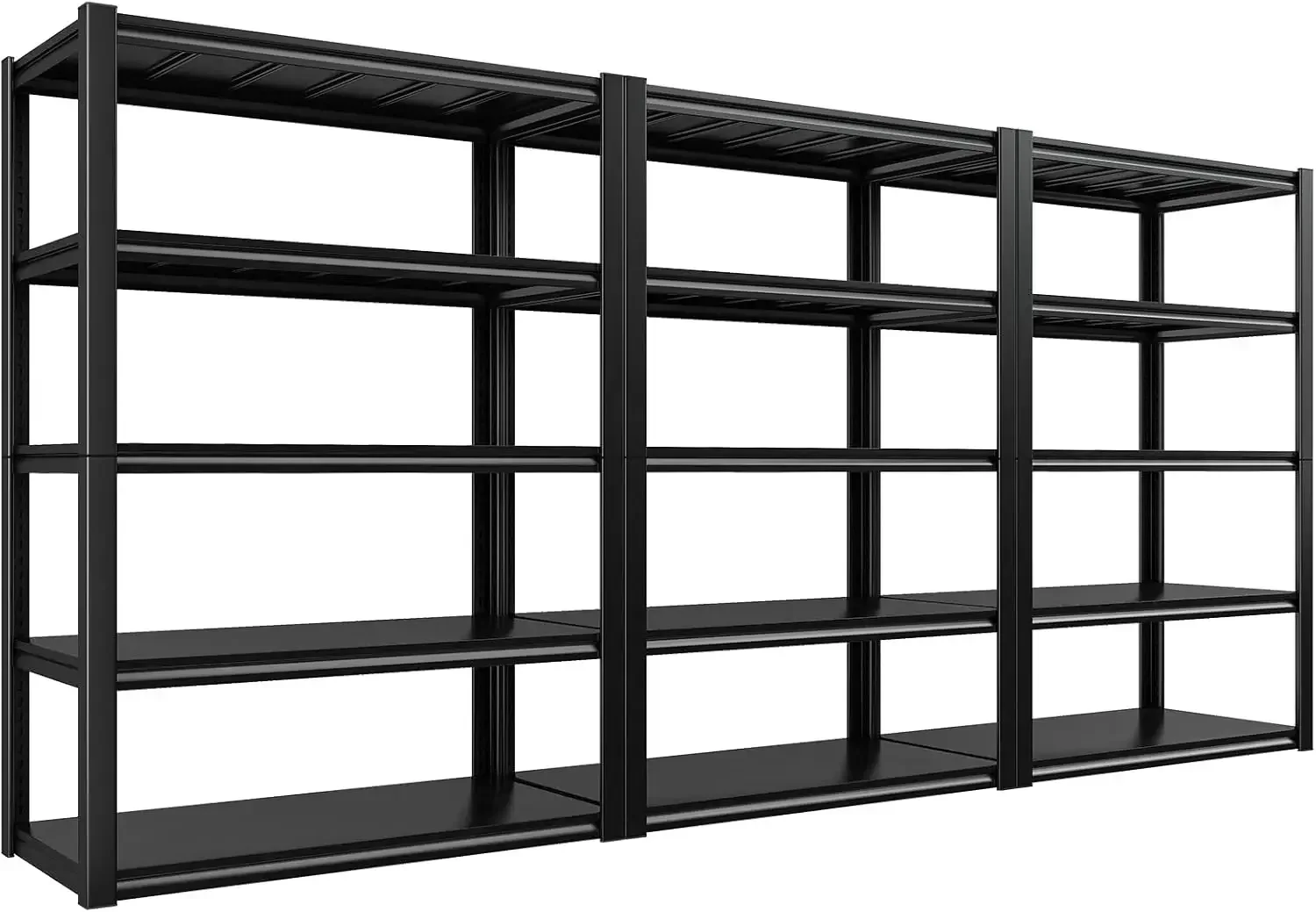 

72" H Garage Shelving Heavy Duty Storage Shelves 3000LBS Heavy Duty Shelving 48.2" W Adjustable 5 Tier Metal Shelves