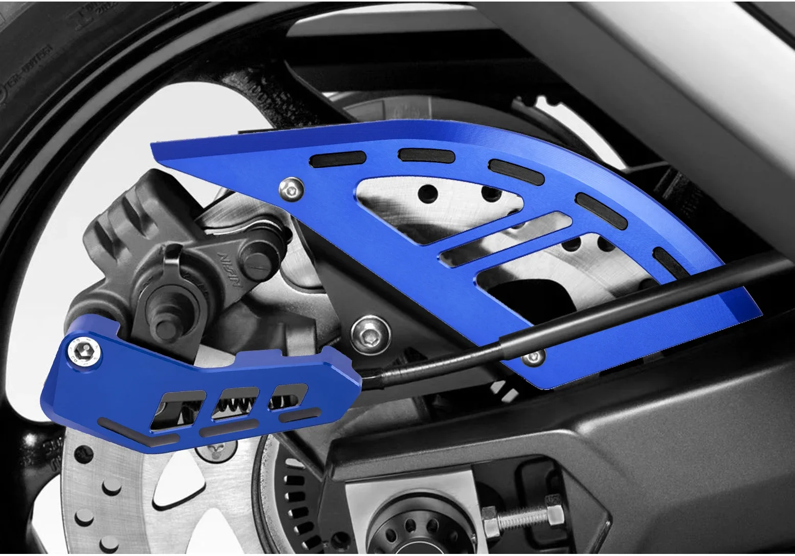 For YAMAHA TMAX DX SX TMAXDX TMAXSX Motorcycle Rear Caliper Guard Brake Protector Decorative Cover Adapter Disc Line Assembly