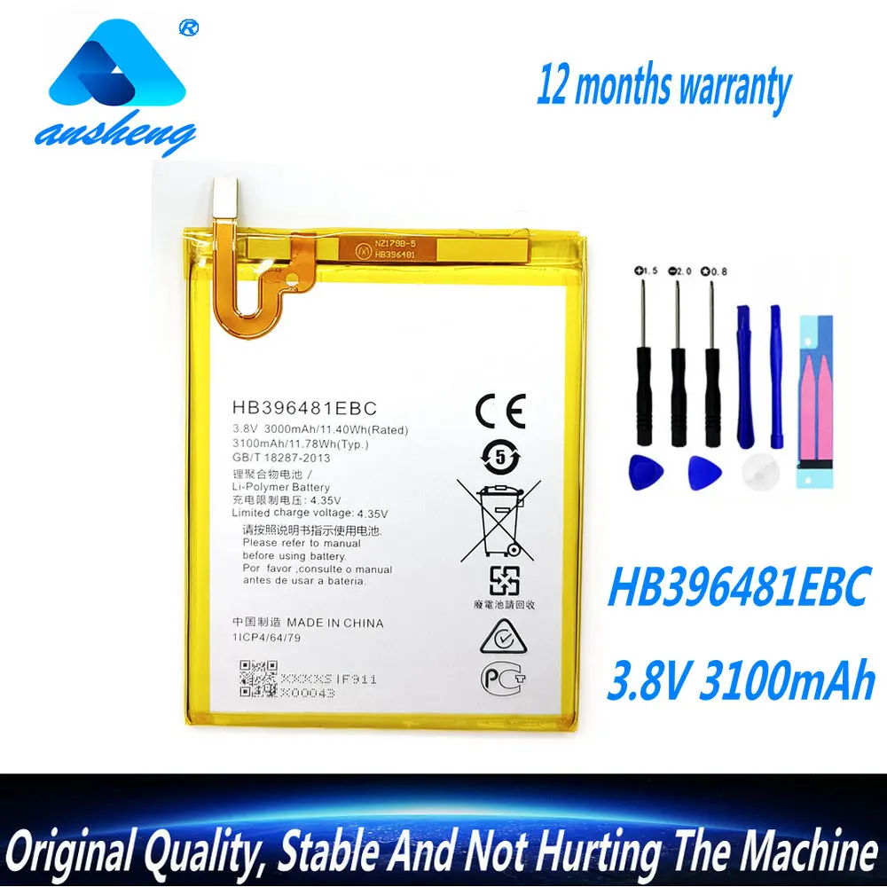 3.8V 3000mAh HB396481EBC Battery For Huawei Ascend G7 Plus Honor 5X 5A G8 G8X 5C 7C 7A 8 9 10 Lite Pour Smart 2019 Y5 C8816