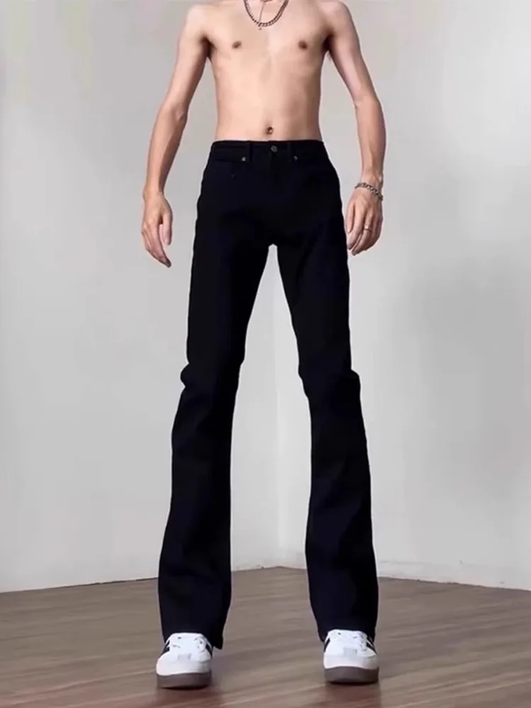 

Cleanfit Bla Le Blade Men's Jeans High Waist Slimming Straight Leg Micro Flared Pants Thi Denim Youth Trend Wear Resistant