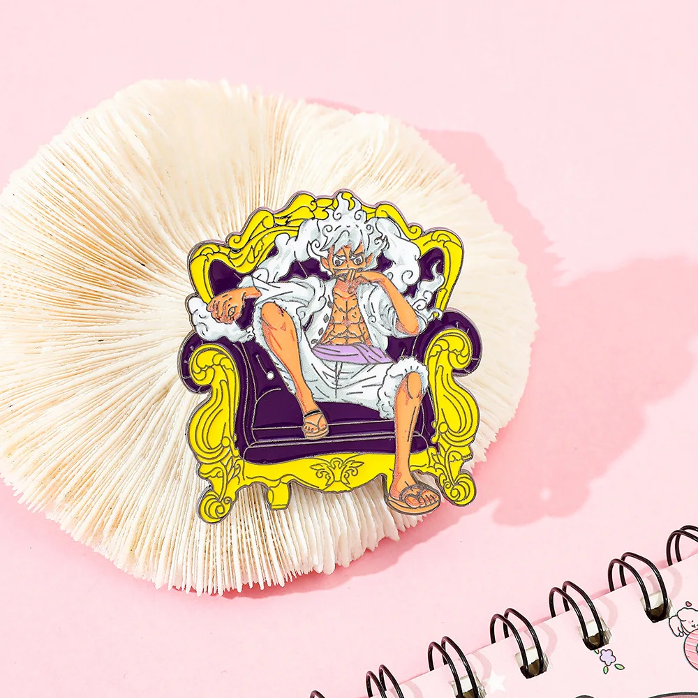 Japanese Classic Anime Character Luffy Enamel Badge Backpack Clothing Accessories Fans Periphery Gifts
