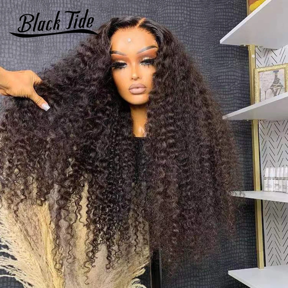 Deep Wave Frontal Wig 13x6 HD Transparent Lace Front Wig Remy Curly Lace Front Human Hair Wig 5x5 HD Lace Closures Wig For Women