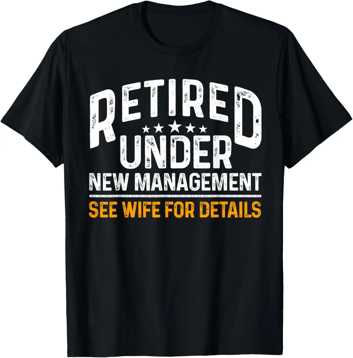 Funny Reitrement Under New Management Retiring Retired Men T-Shirt Summer short-sleeved breathable sweat-wicking versatile fashion T-shirt for back-to-school season, unisex, Y2K Fashionable Cartoon Anime