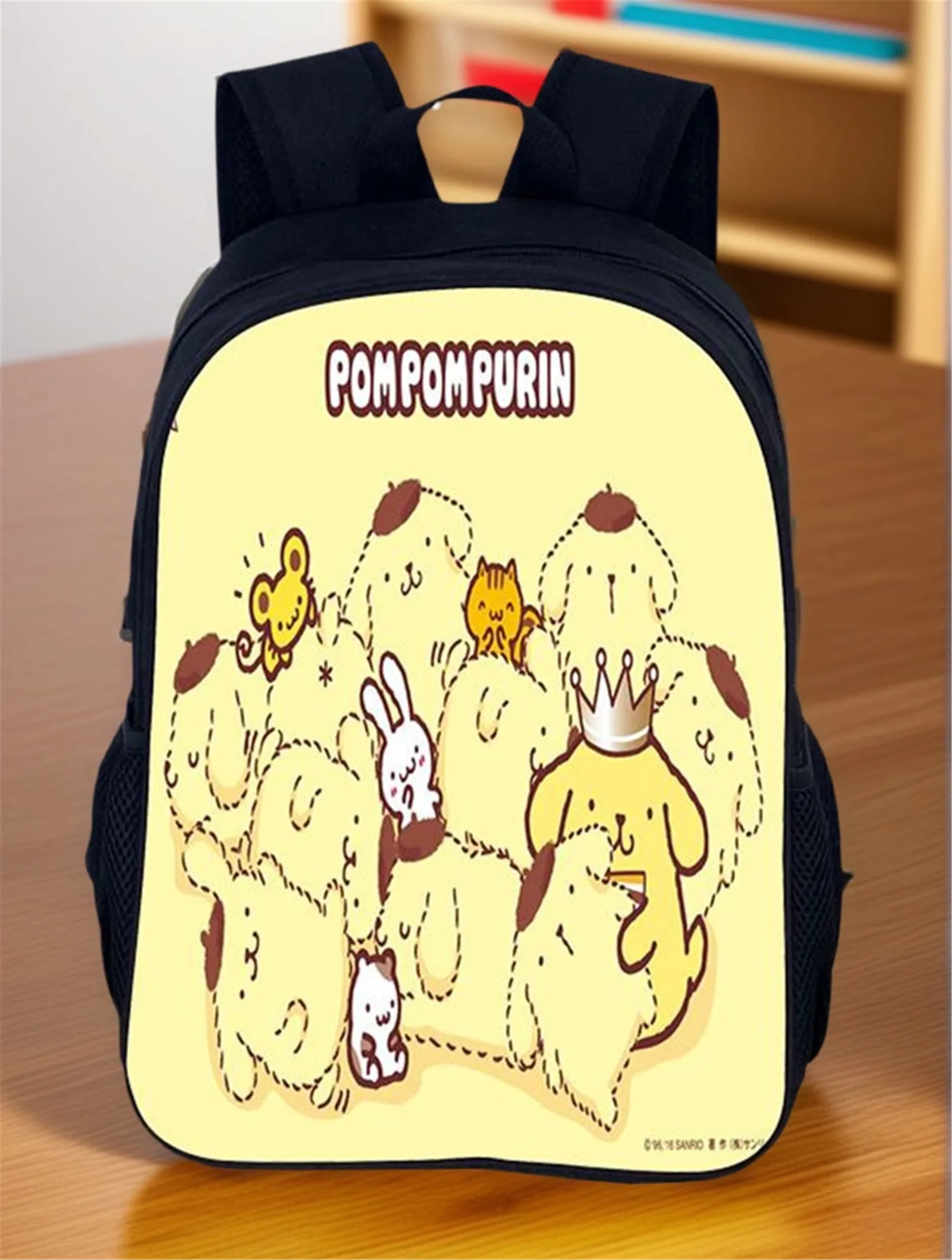 

Elementary Kid Pom Pom Purin Cartoon Backpack Daily Rucksack-Cute School Bag Multifunction Rucksack for Boy Girl