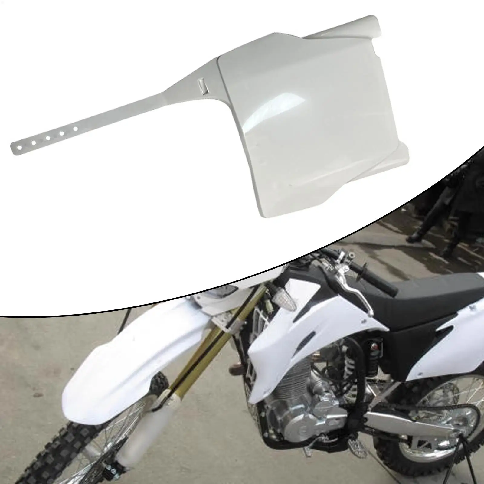 

Front Number Plate PP Wear Resistant Motorcycle Plate Holder Attachment Replacement for Honda CRF250 Motocross Dirt Bike