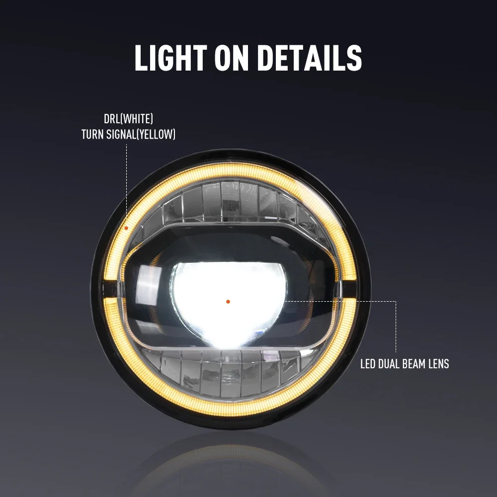 Пара светодиодных автомобильных фар в сборе для Jeep Wrangler 2007-2017, фары DRL, тюнинговый сигнал Plug and Play, передняя фара
