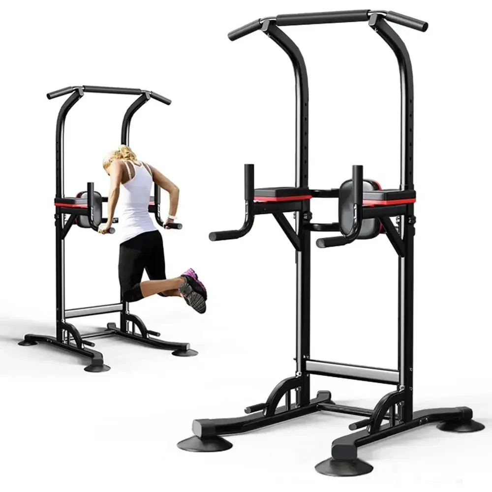 Adjustable Multi-Function Power Tower with Pull-Up, Push-Up, and Dip Stations for Home Gym Strength Training