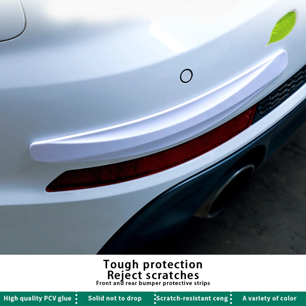 2 Pieces Car Bumper Strip Self Adhesive Removable Protector Anti-scratch