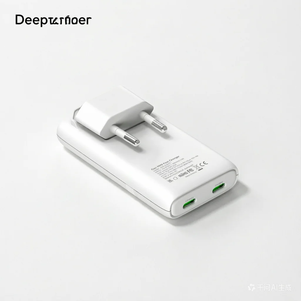65W Dual Type-C GaN Fast Charger EU Foldable Plug PD QC Quick Charge Small Portable Power Brick for iPhone Samsung iPad Tablet
