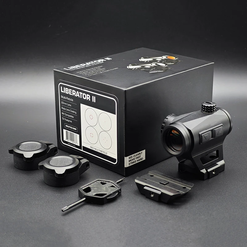 

Original Optics LIBERATOR II 1X22 2 MOA Compact Shake ‘N Wake Red Dot Sight Scope For Rifle Shotgun Real Weapons