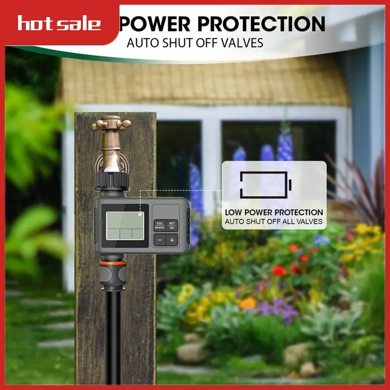 

A52I-Smart Water Timer Intelligent 1-Outlet Irrigation Watering System Sprinkler Timer Garden Programmer LCD Display