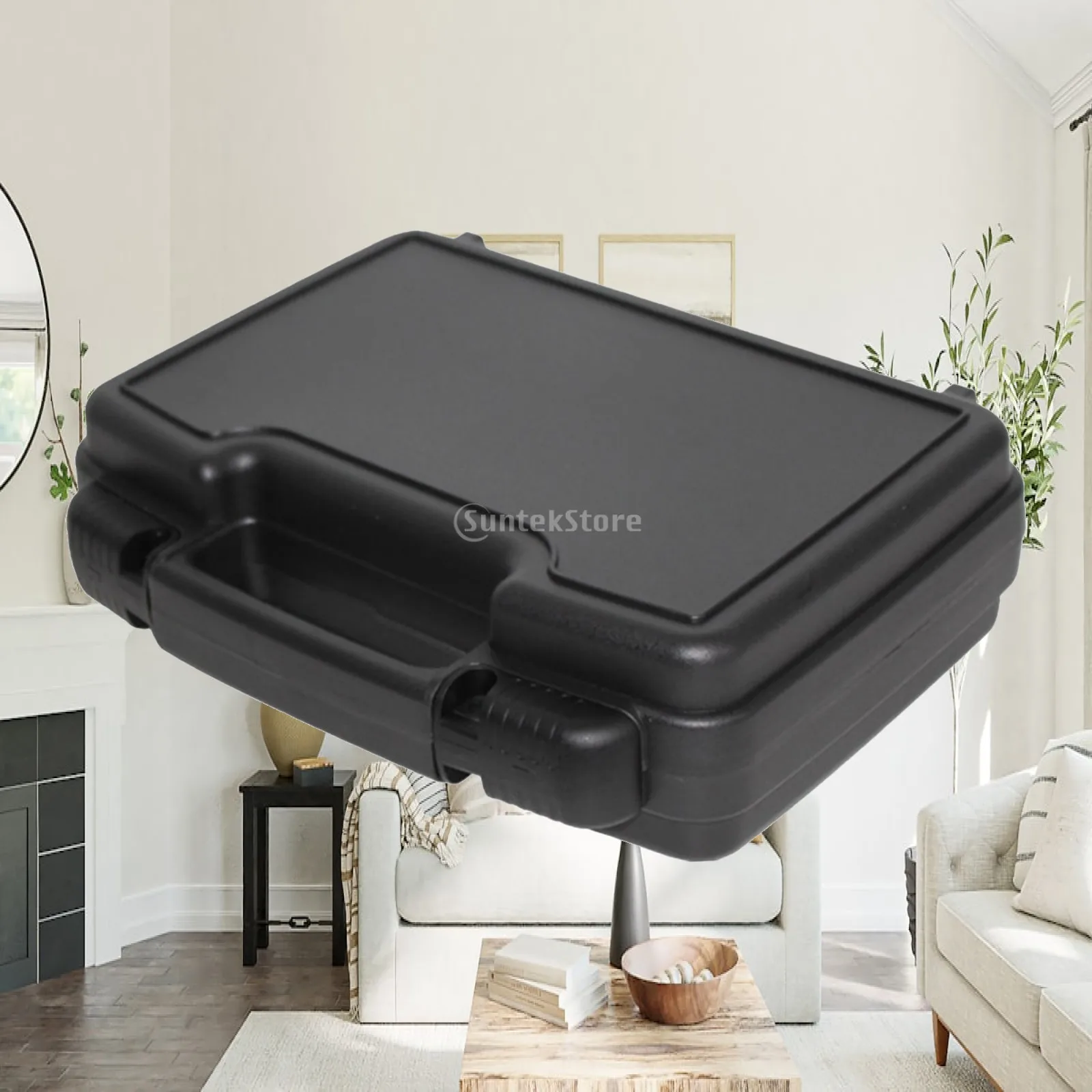 Plastic Protective Toolbox with Removable Tray Waterproof Dustproof Shockproof Instrument Suitcase for Camera Lenses Small Tools