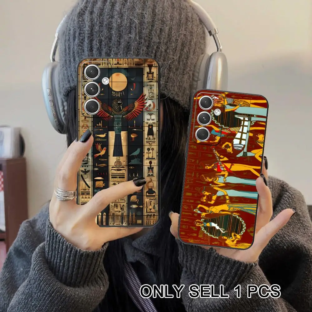 Ancient Egyptian Phone Case for Samsung Galaxy S26 S25 S24 S23 S22 S21 S20 Note20 Plus FE Ultra Soft TPU Shockproof Cover