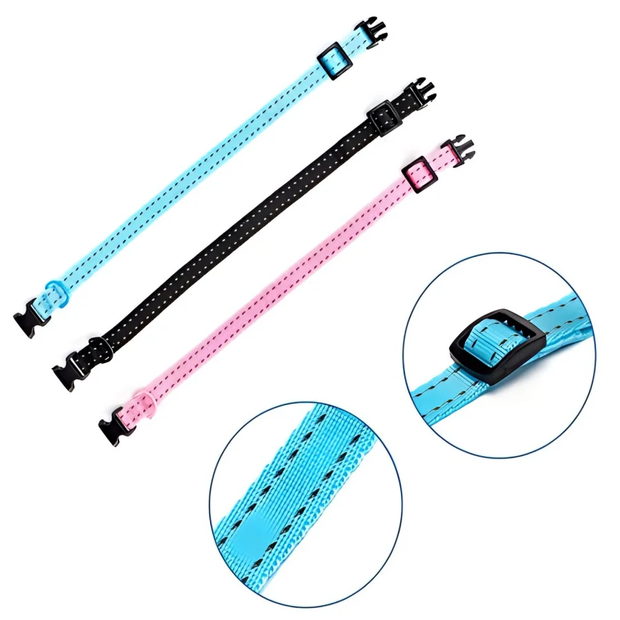 Collar antipulgas para perros, kit de 3 colores, ajustable y duradero