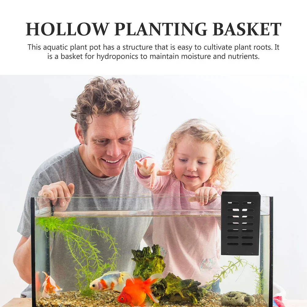 

2Pcs Aquarium Plant Holder Stainless Steel Hanging Aquatic Plant Pot Basket Fish Tank Planter Hydroponic Cultivation