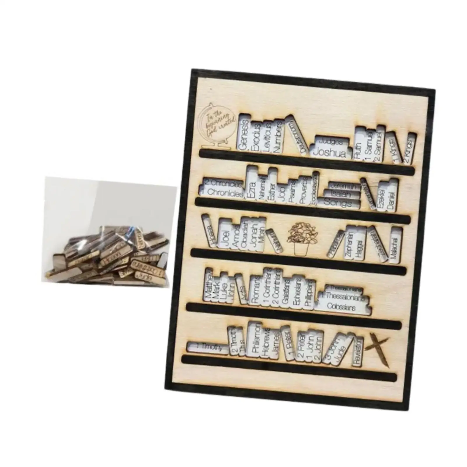 

Wooden Bible Reading Tracker Bible Study Supplies for Readers Friends Adults