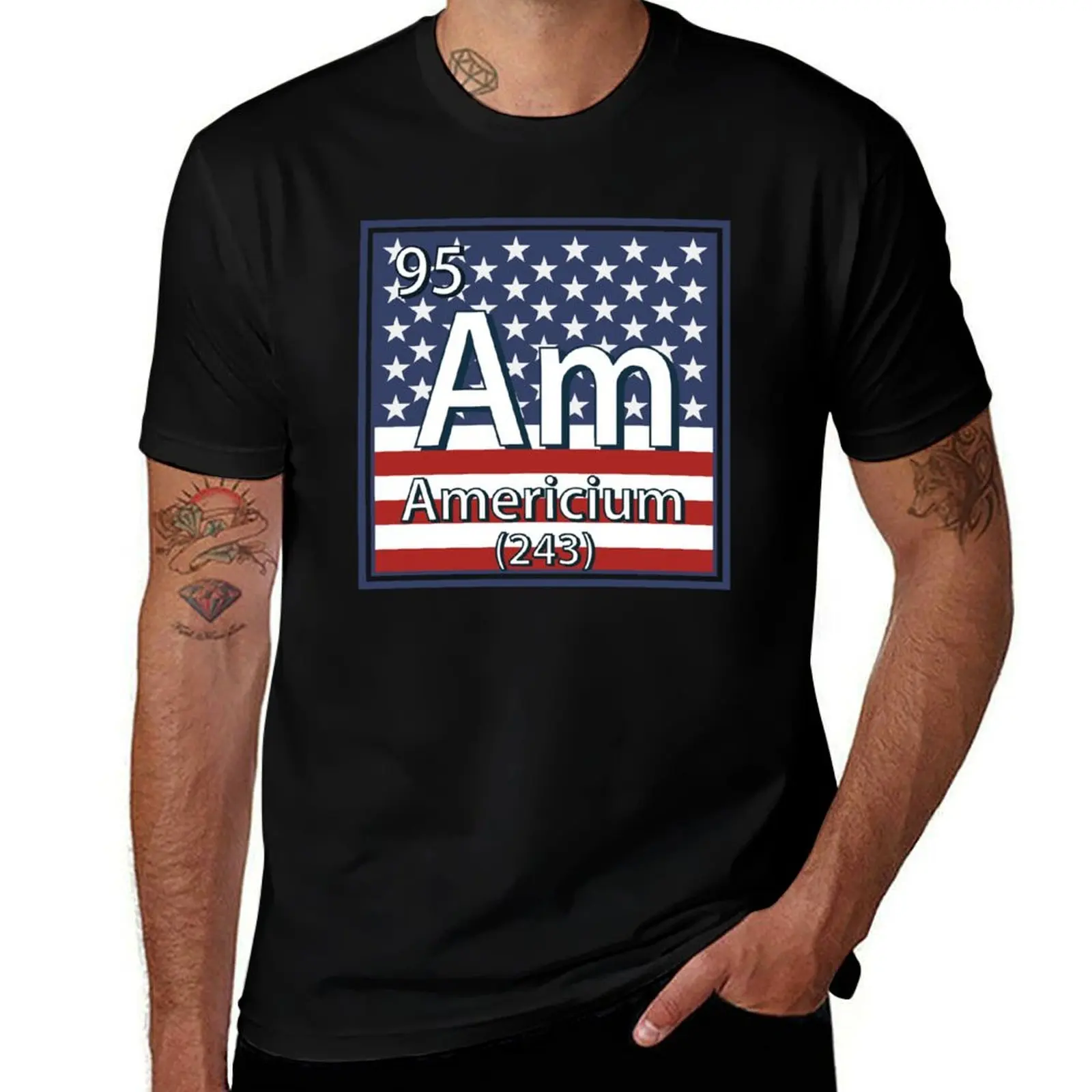 Americium - American Element Flag T-Shirt man t shirt summer T-Shirt