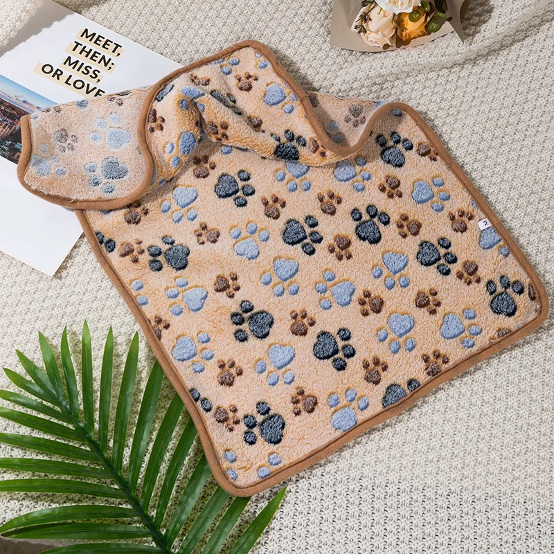 Alfombra de cama para perro, manta suave y acogedora, cojín para mascotas pequeñas y grandes, esterillas de viaje cálidas para primavera y otoño,