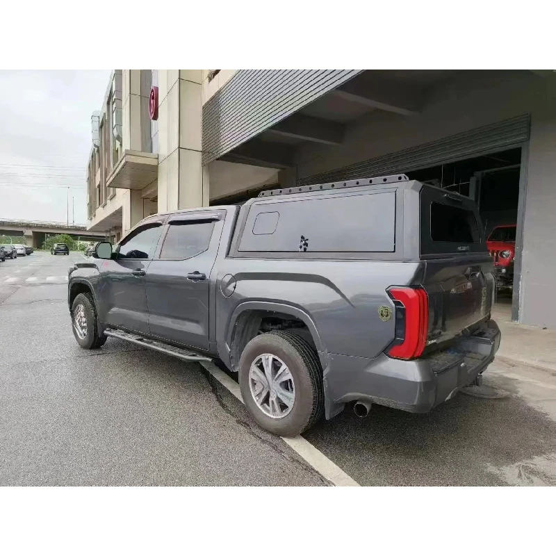 3-Door Full Smoke Glass High Rise Pickup Canopy Tempered Glass Hardtop Truck Cap