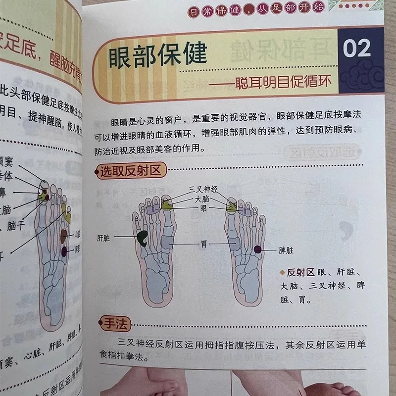 Книга рефлексологии ног для исцеления: разблокировка здоровья, преимущество через массаж ног, книга здоровья традиционной китайской медицины