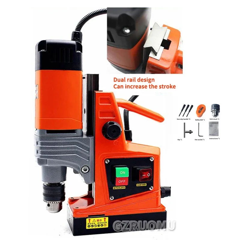 Electric Drilling Machine 1000W/1350W Magnetic Drill Press Boring Diameter Power Drill Ues for Engineering Steel Structure