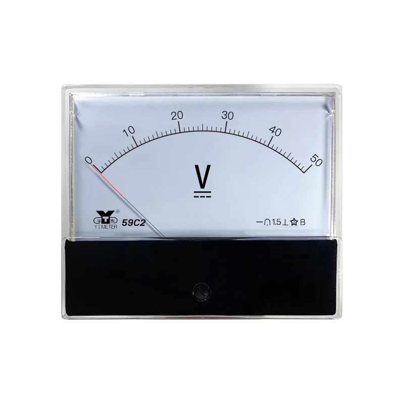 59C2 DC voltmeter 10V 15V 20V 30V 50V 100V 150V 250V 300V 450V 500V 600V pointer meter 100 * 120mm large voltmeter