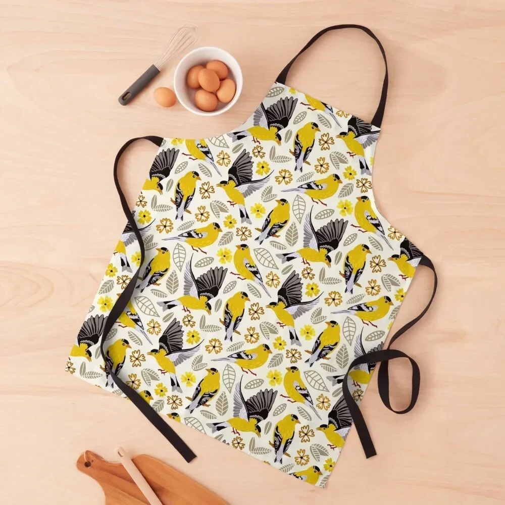 

Goldfinches Apron kitchen utensil Trim Cloth Household Items Apron